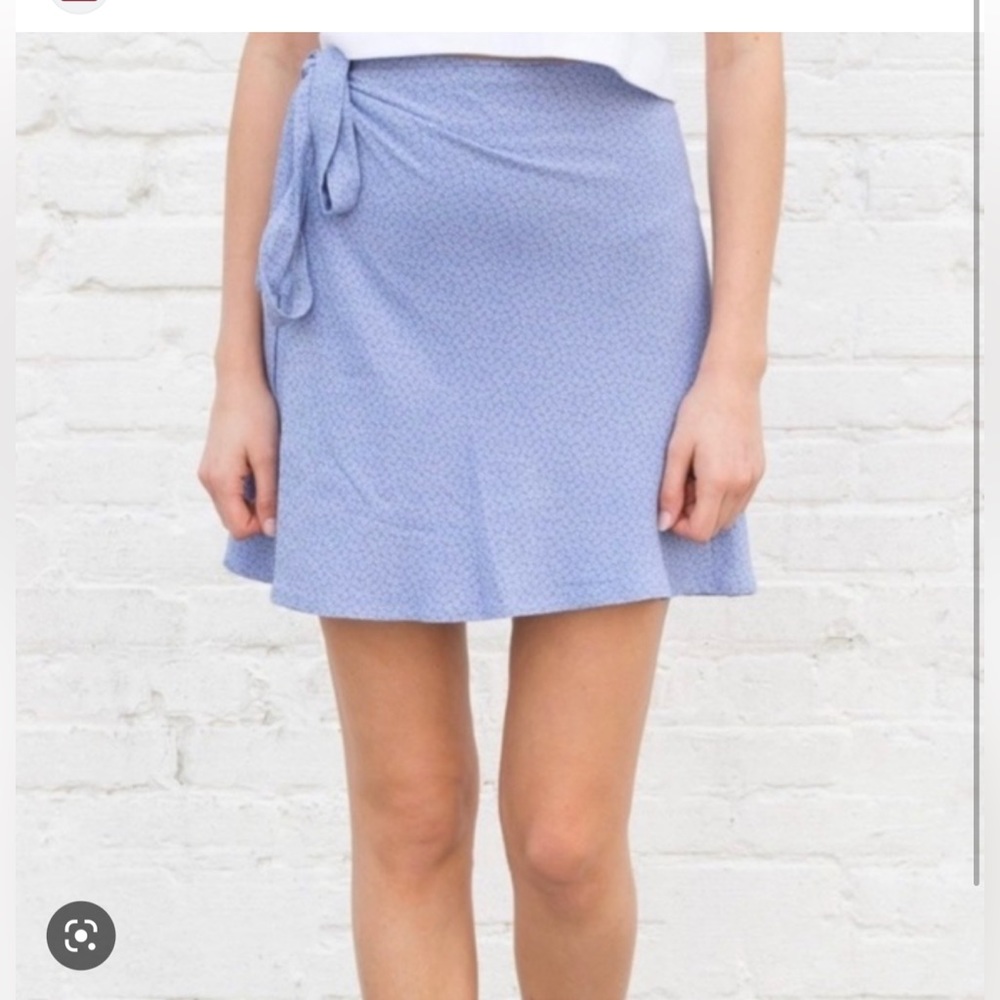 Brandy Melville Blue Floral Wrap Skirt
